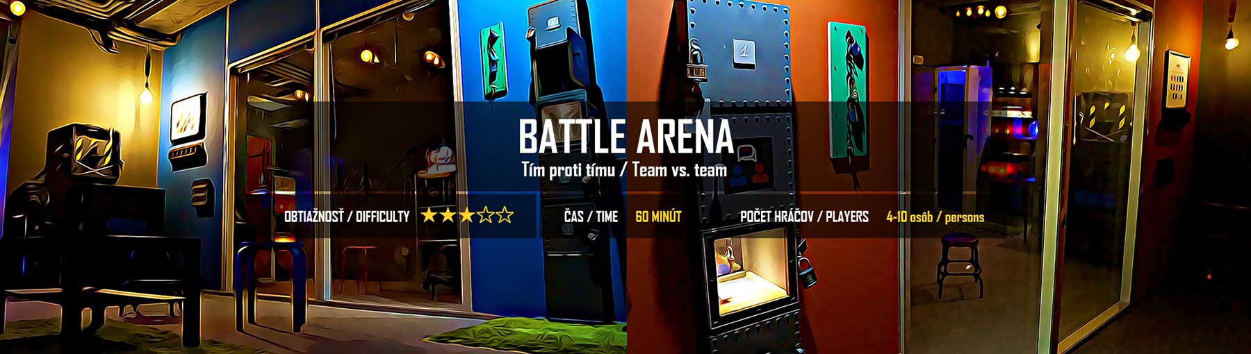 Battle Arena. Escape room v Bratislave. Izba číslo 13